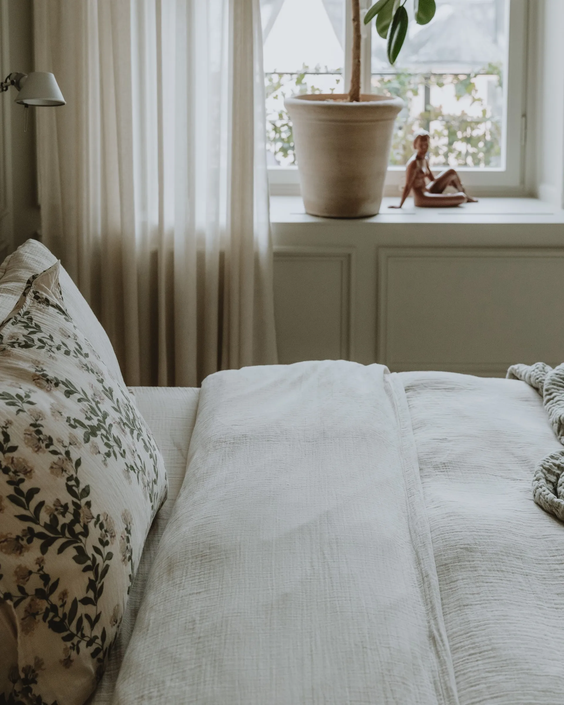 Eggshell Muslin duvet cover double, 220X220 cm Garbo&Friends
