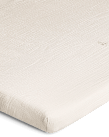 Eggshell Muslin fitted sheet - 140x200x30 cm - Garbo&Friends