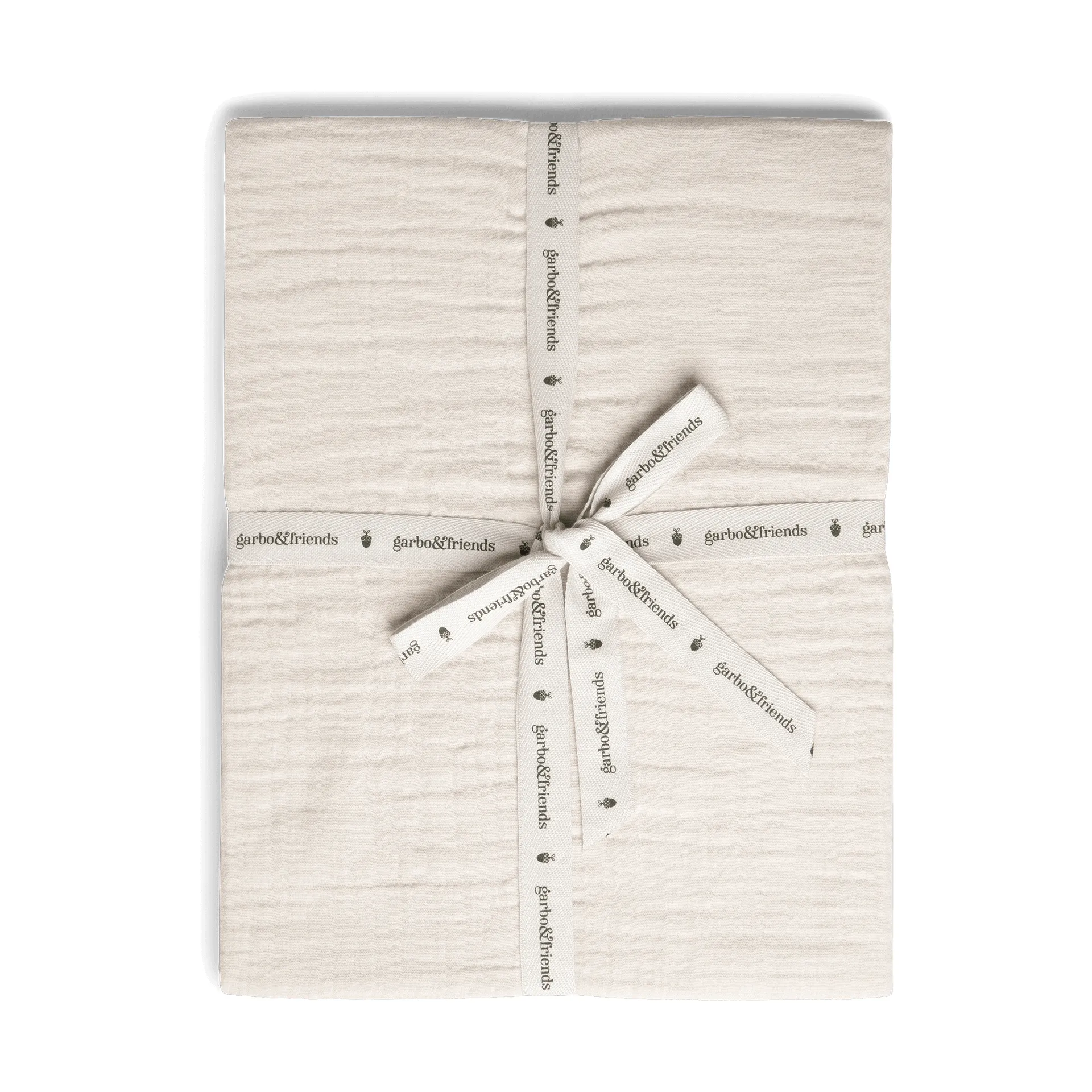 Eggshell Muslin fitted sheet, 160x200x30 cm Garbo&Friends