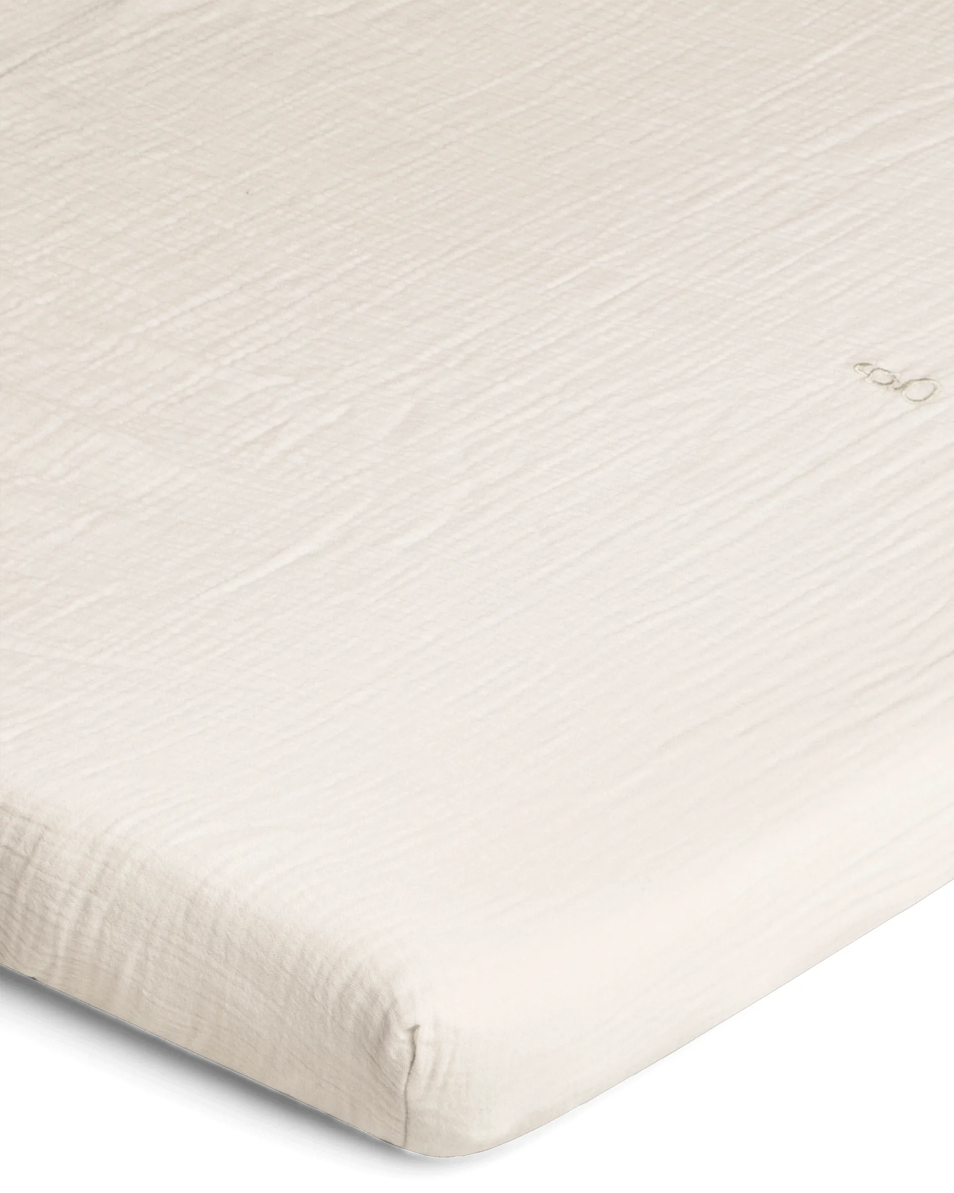 Eggshell Muslin fitted sheet, 90x200x30 cm Garbo&Friends