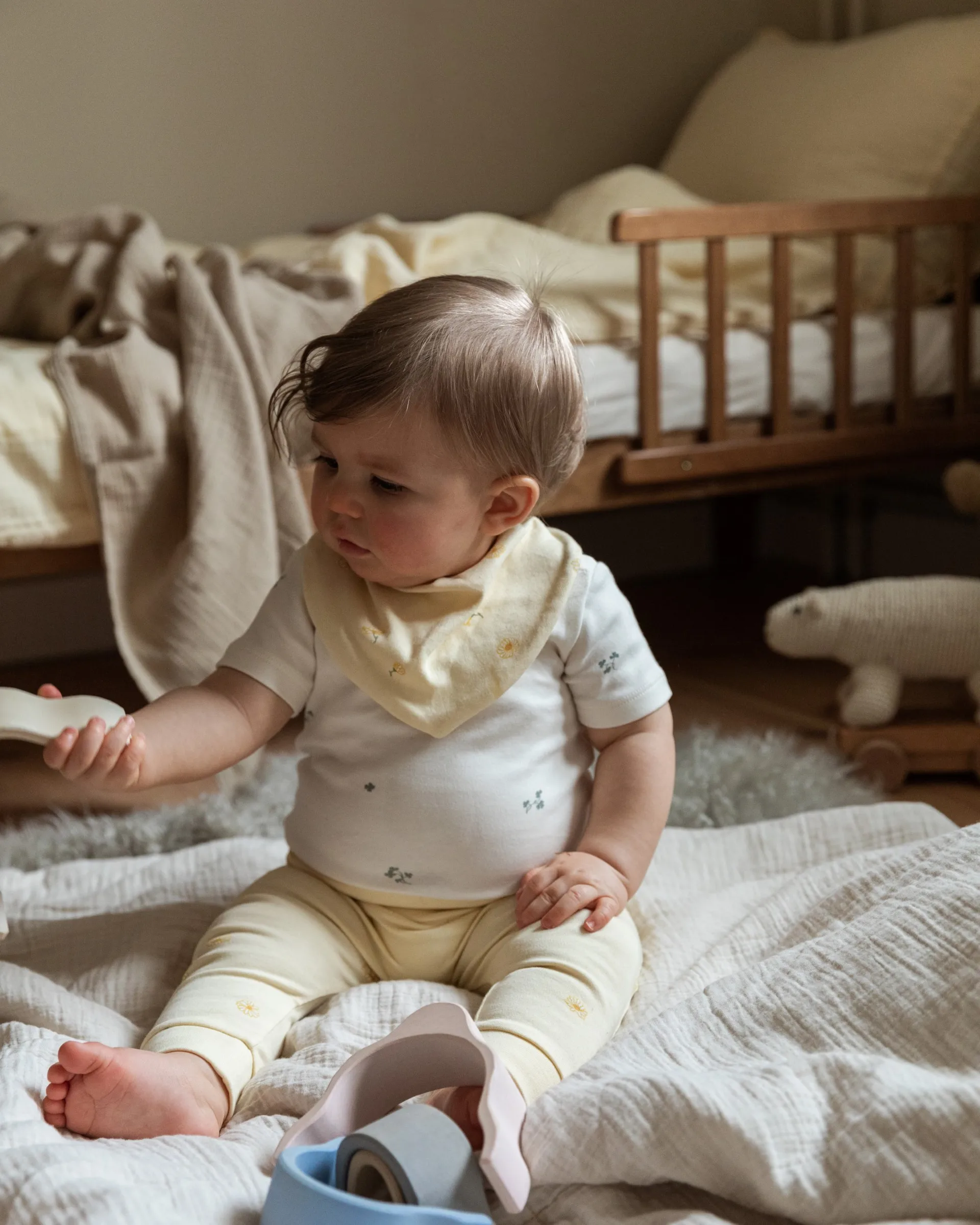 Eggshell Muslin padded blanket, 100x140 cm Garbo&Friends