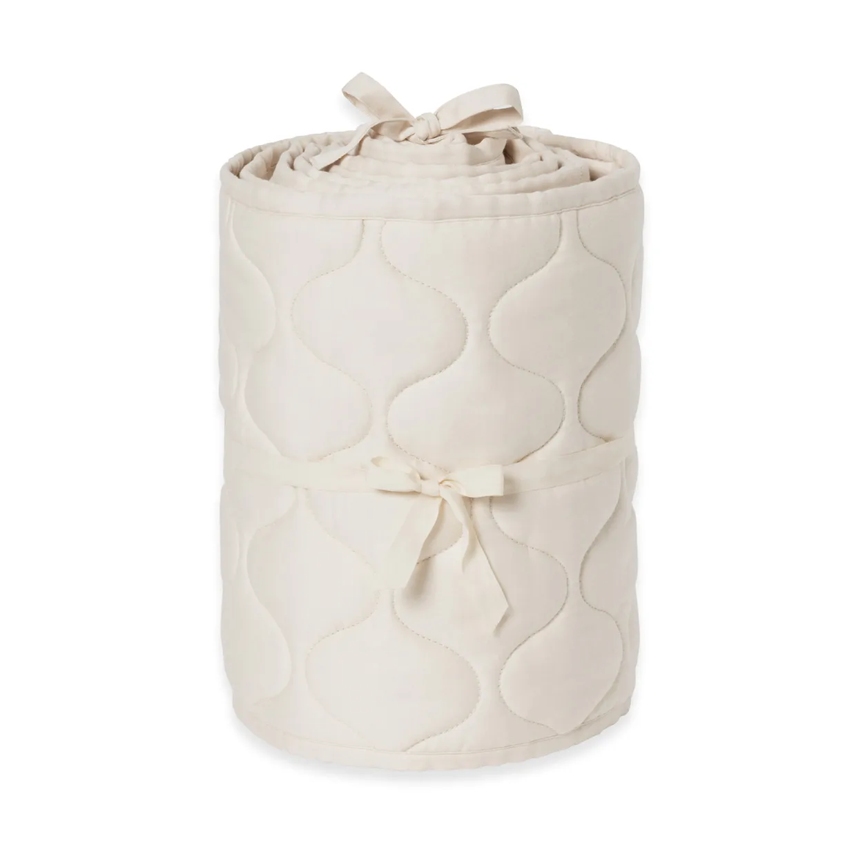 Garbo&Friends Eggshell Satin quilted crib bumper 30x360 cm
