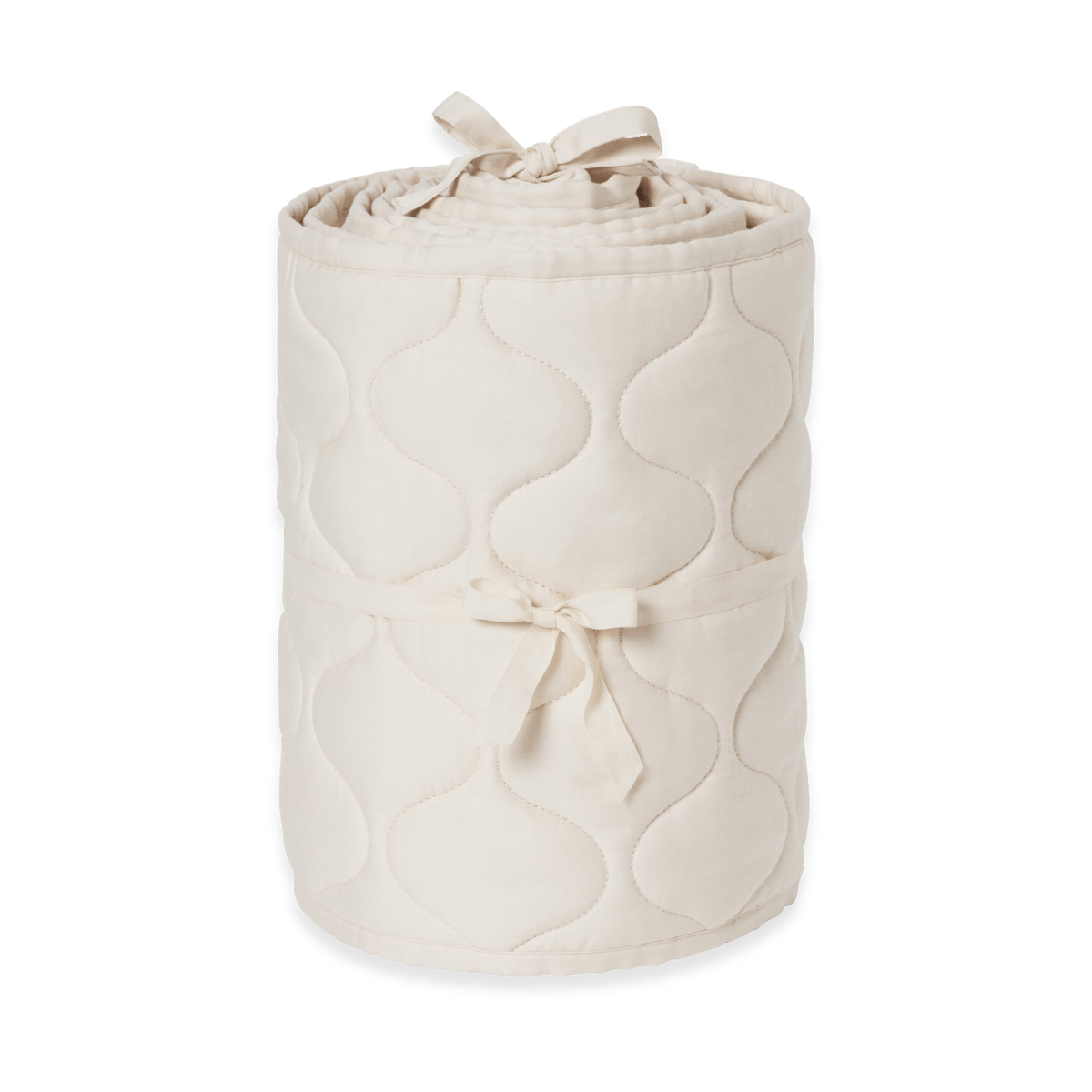 Garbo&Friends Eggshell Satin quilted crib bumper 30x360 cm