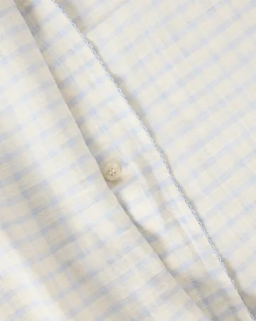 Gingham Sky Blue Muslin duvet cover - 135x200 cm - Garbo&Friends