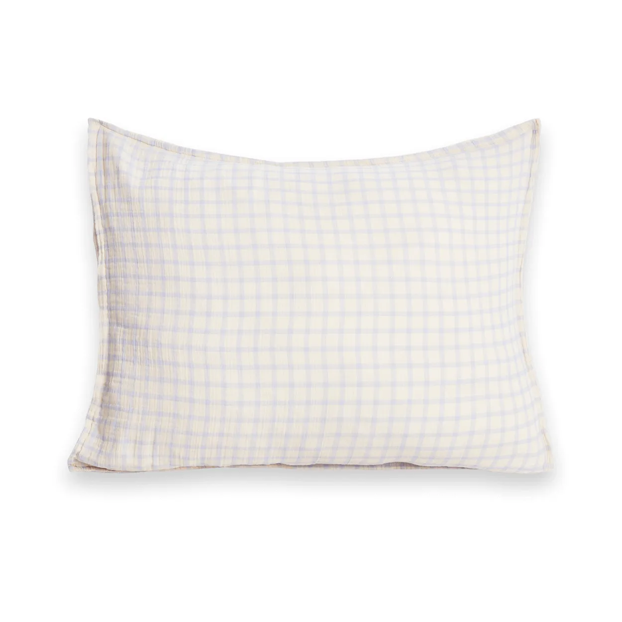 Garbo&Friends Gingham Sky Blue Muslin pillowcase 50x75 cm