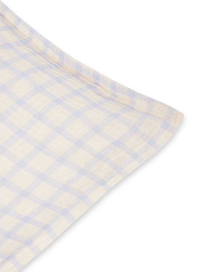 Gingham Sky Blue Muslin pillowcase, 50x75 cm Garbo&Friends