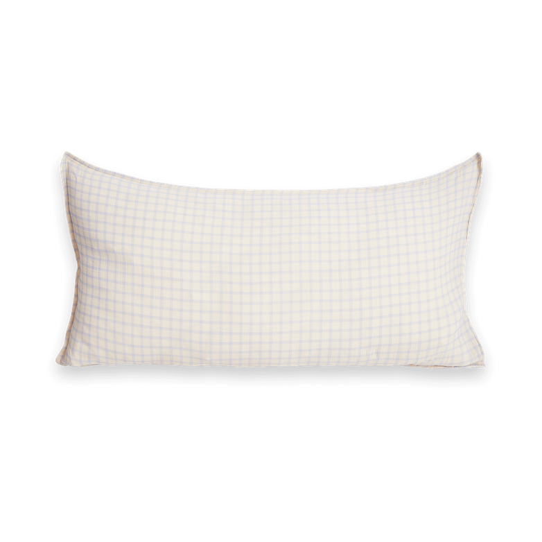 Garbo&Friends Gingham Sky Blue Muslin pillowcase 50x90 cm