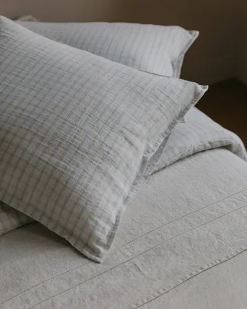 Gingham Sky Blue muslin pillowcase - Sky 50x60 cm - Garbo&Friends