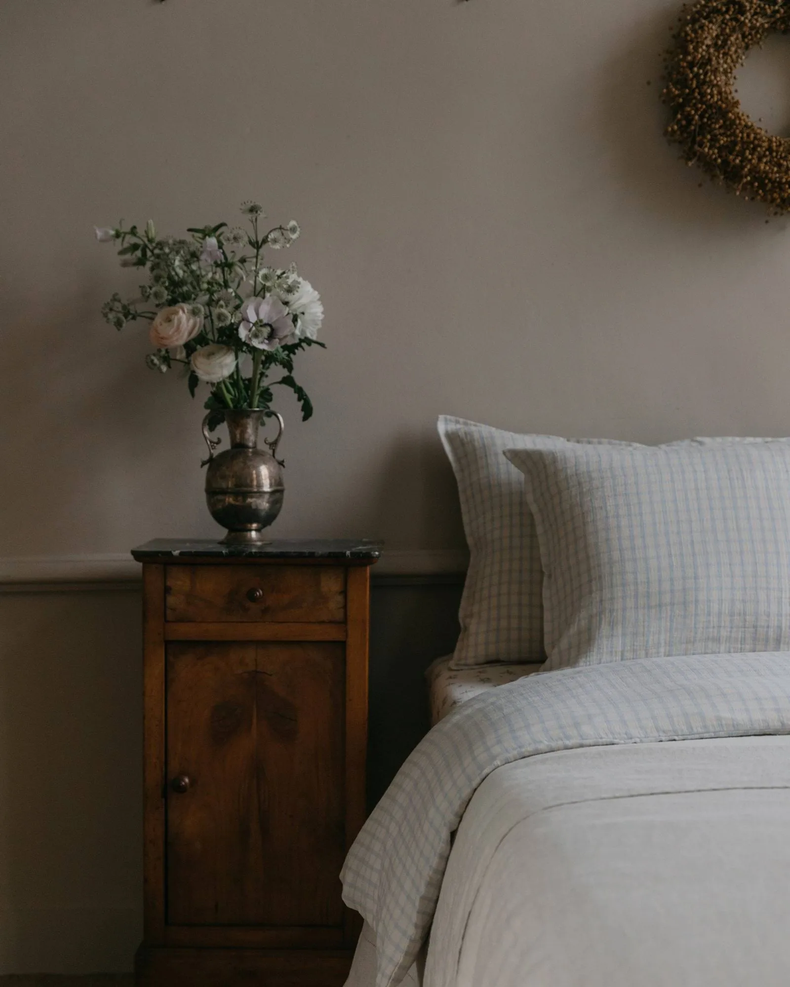 Gingham Sky Blue muslin pillowcase, Sky 50x60 cm Garbo&Friends