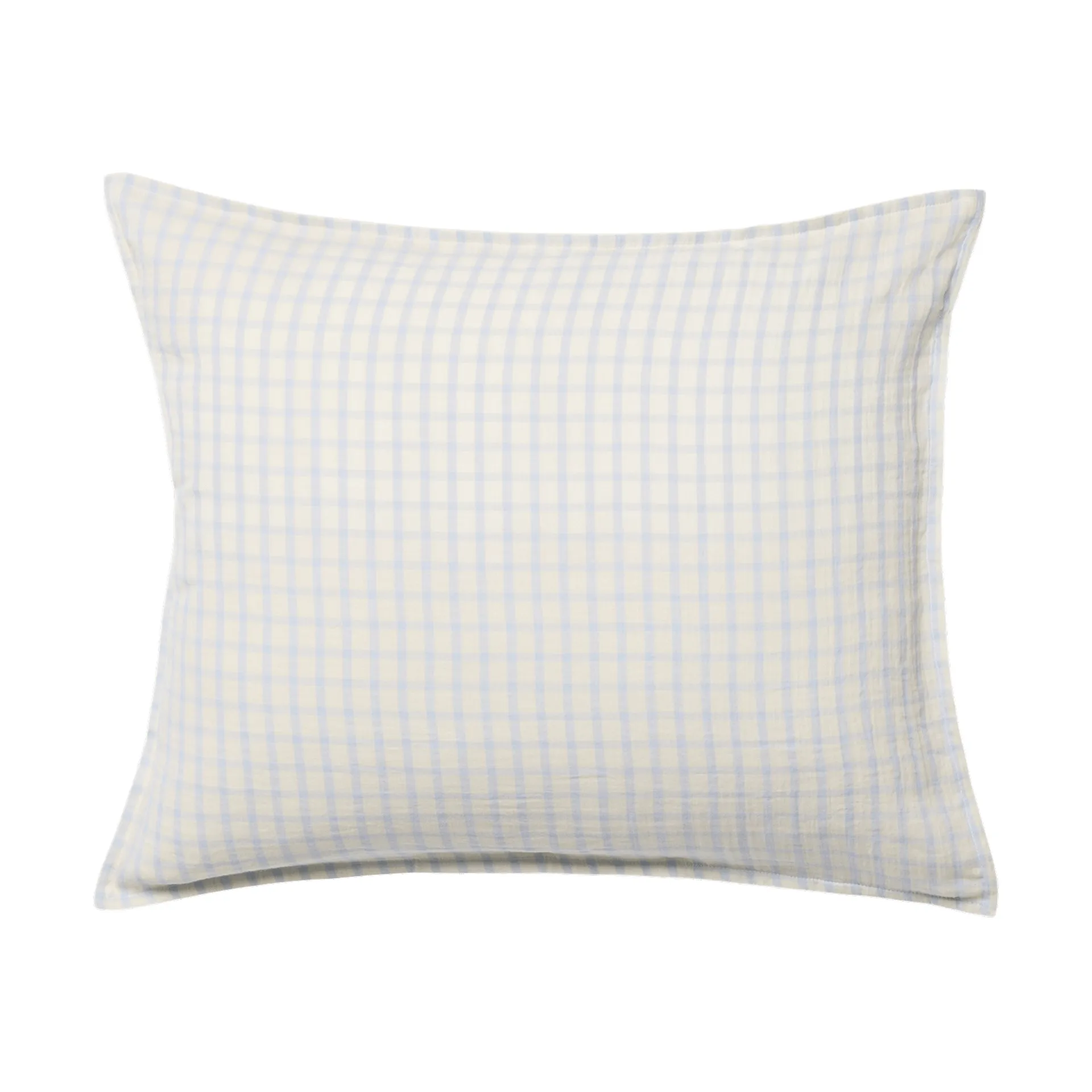 Gingham Sky Blue muslin pillowcase, Sky 80x80 cm Garbo&Friends