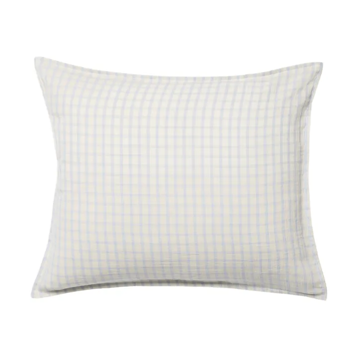 Gingham Sky Blue muslin pillowcase - Sky 80x80 cm - Garbo&Friends