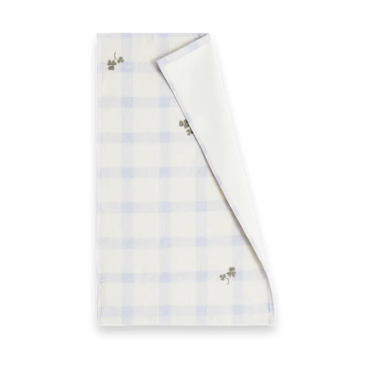 Gingham Sorrel Blue Terry guest towel 2-pack, 30x50 cm Garbo&Friends