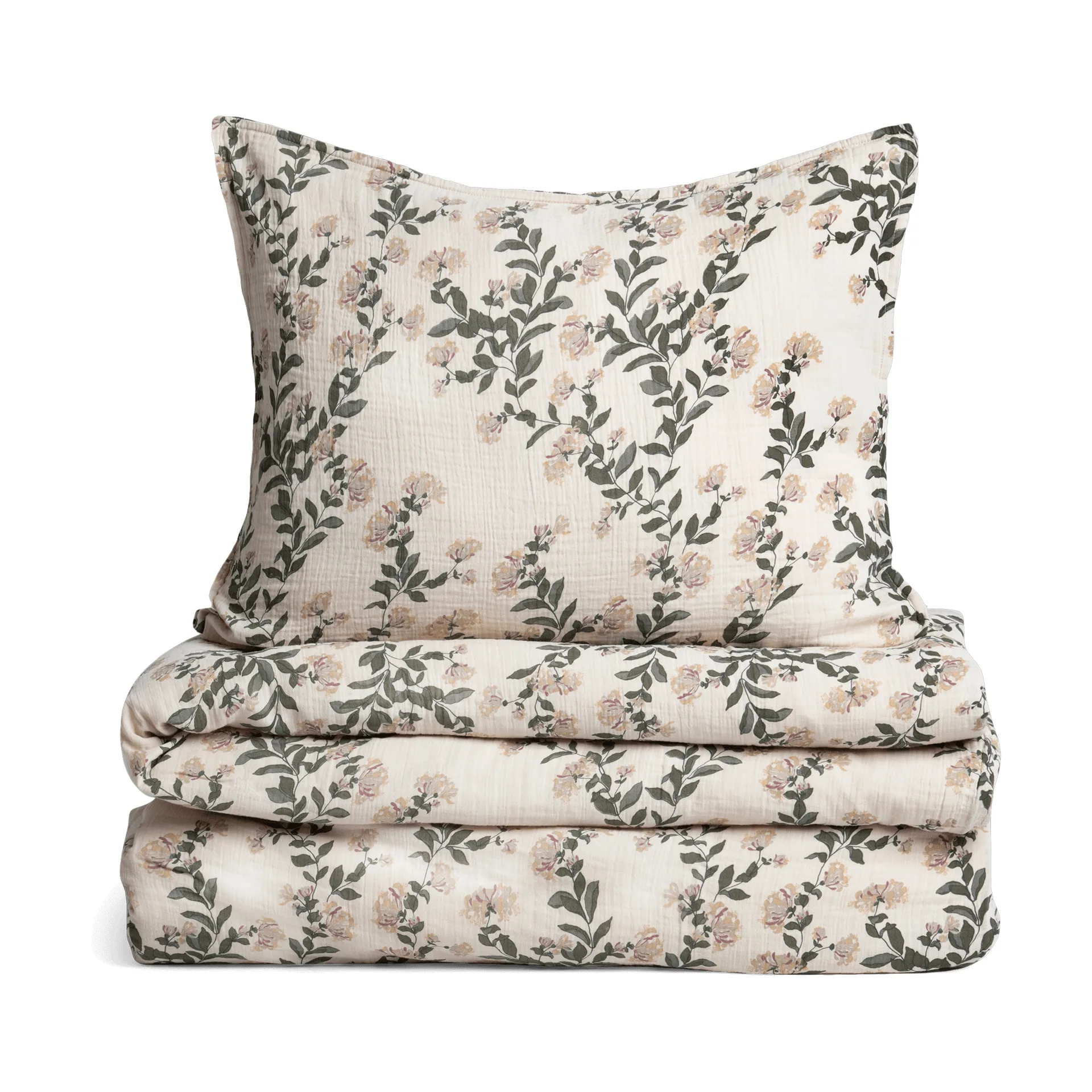 Honeysuckle Muslin bed set, 150x210 cm/50x60 cm Garbo&Friends