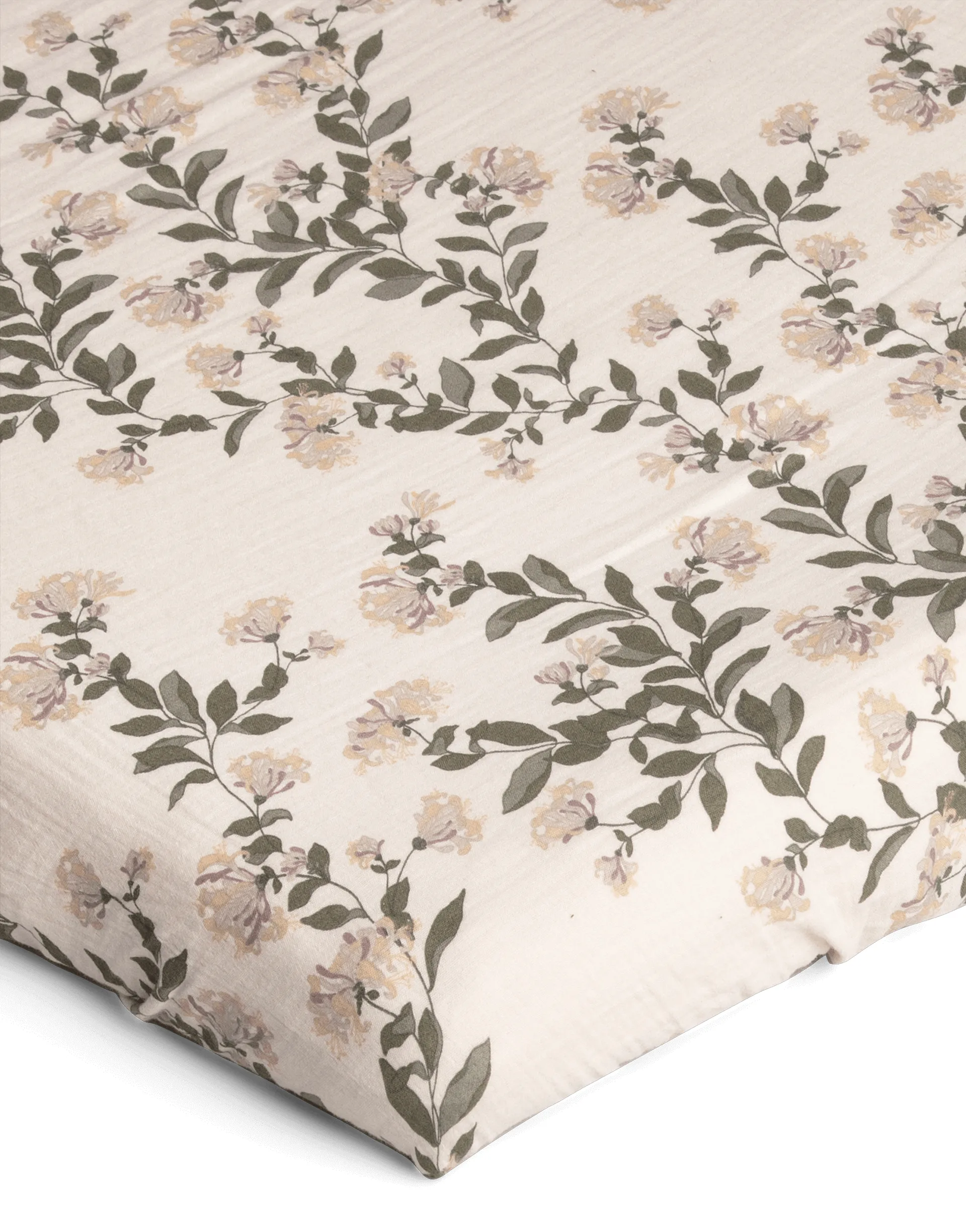 Honeysuckle Muslin fitted sheet, 160x200x30 cm Garbo&Friends