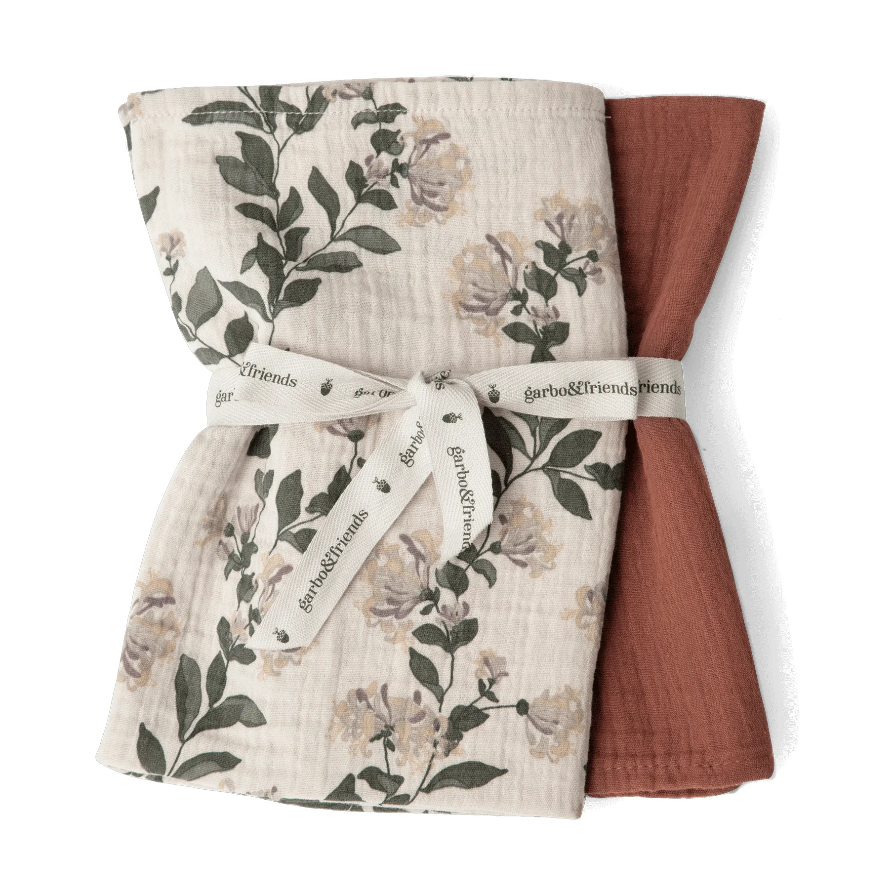 Honeysuckle Muslin small blanket 2 pieces, 60x60 cm Garbo&Friends