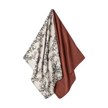 Honeysuckle Muslin small blanket 2 pieces - 60x60 cm - Garbo&Friends