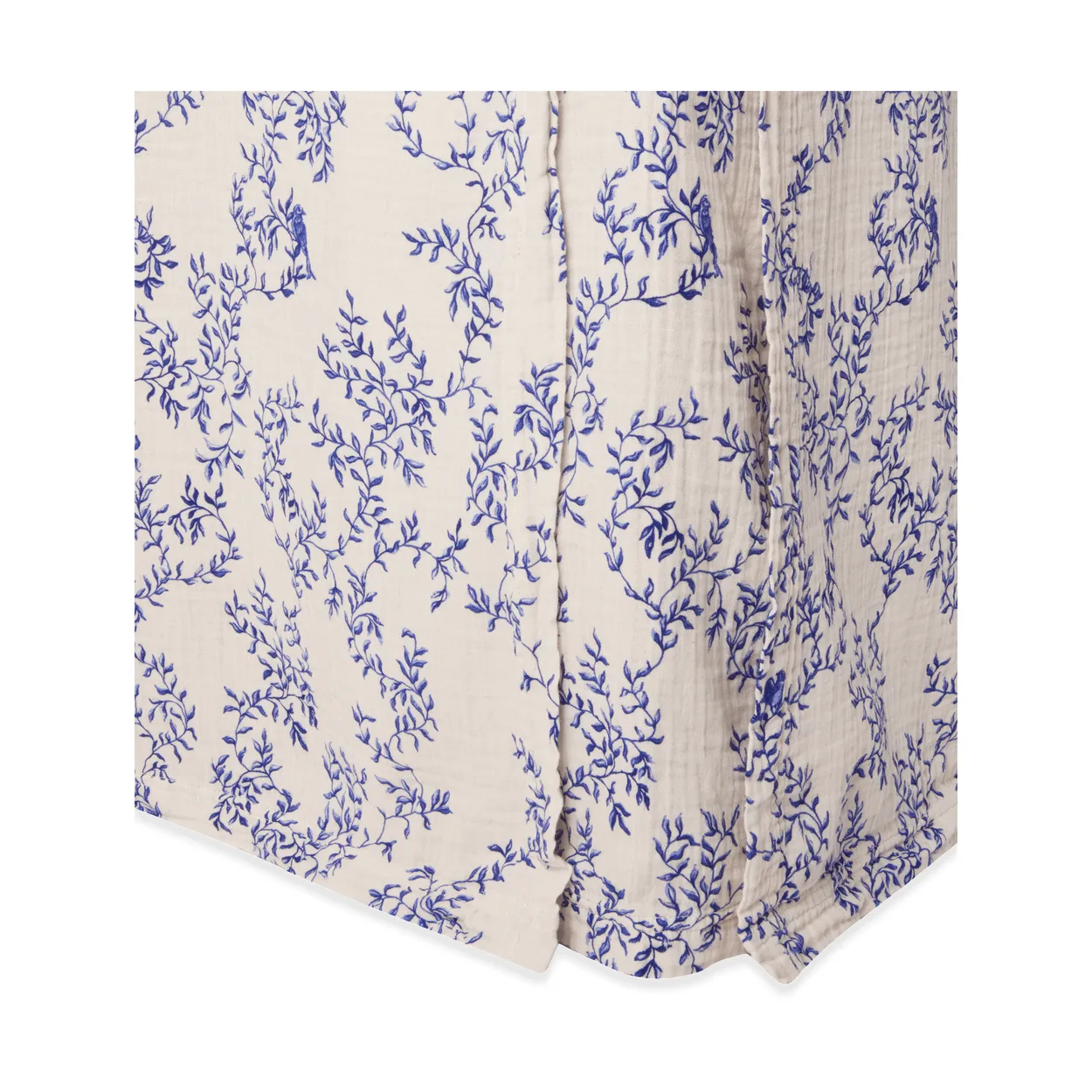 Garbo&Friends Jardim Muslin bed skirt 90x200x53 cm | Scandinavian Design | Valances | Blue