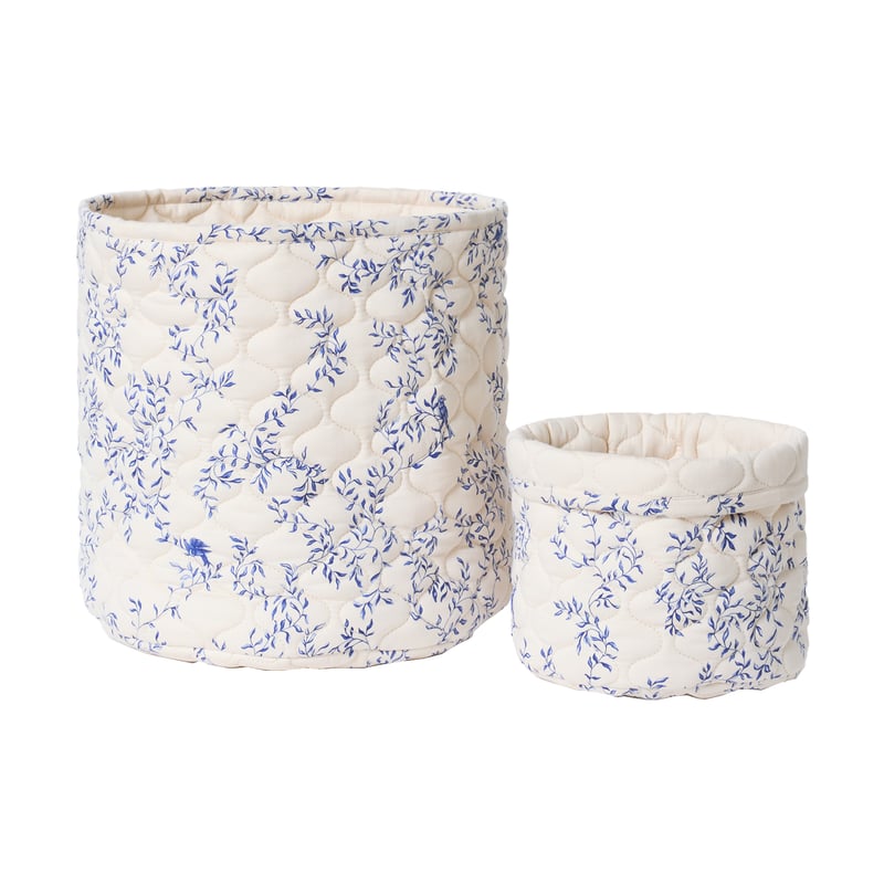 Garbo&Friends Jardim Satin quilted basket 2 pieces 20xØ20 cm + 30xØ30 cm