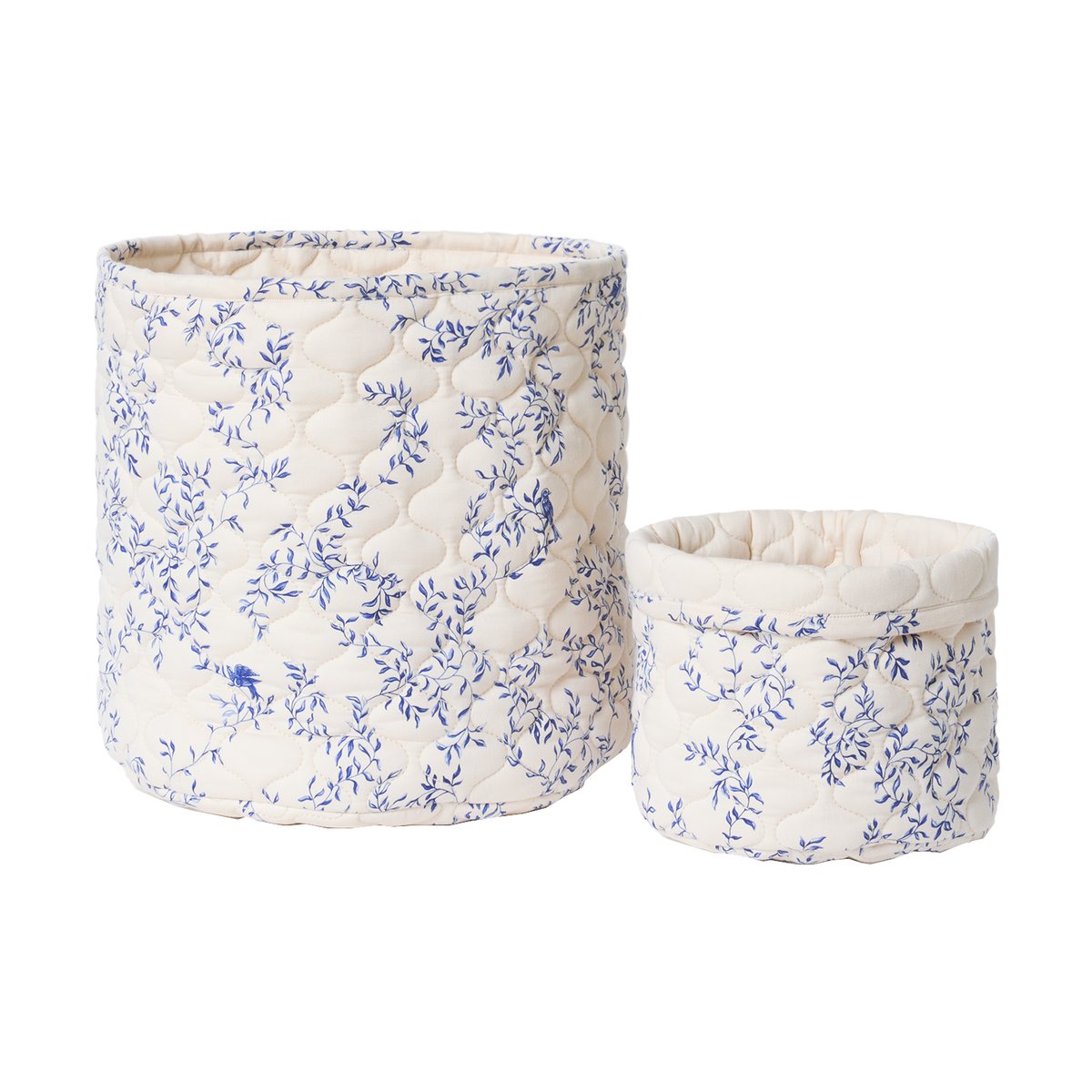 Garbo&Friends Jardim Satin quilted basket 2 pieces 20xo20 cm + 30xo30 cm