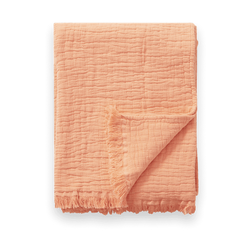 Lin Mellow blanket 110x110 cm - Coral - Garbo&Friends