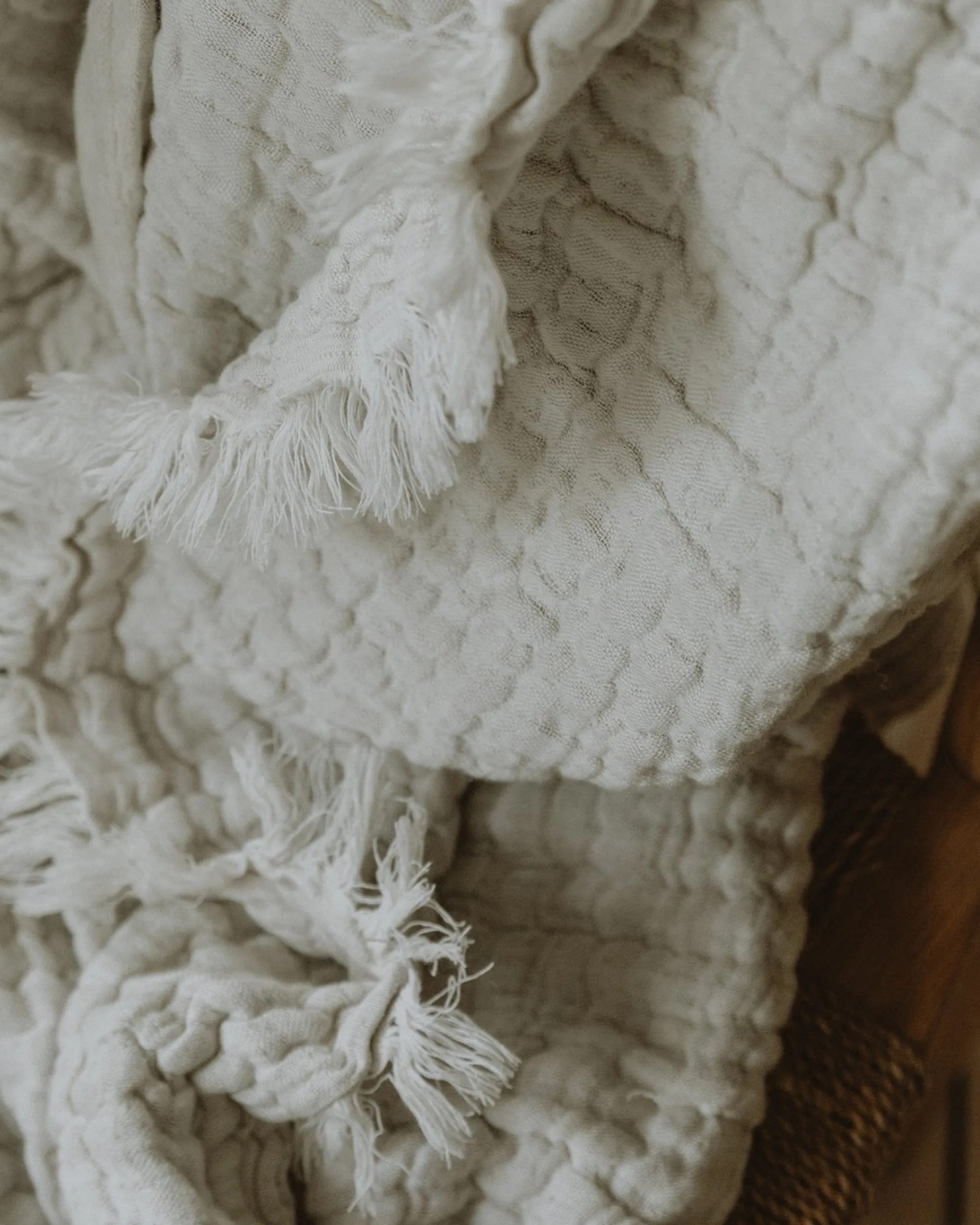 Lin Mellow blanket 110x110 cm from Garbo&Friends - NordicNest.com