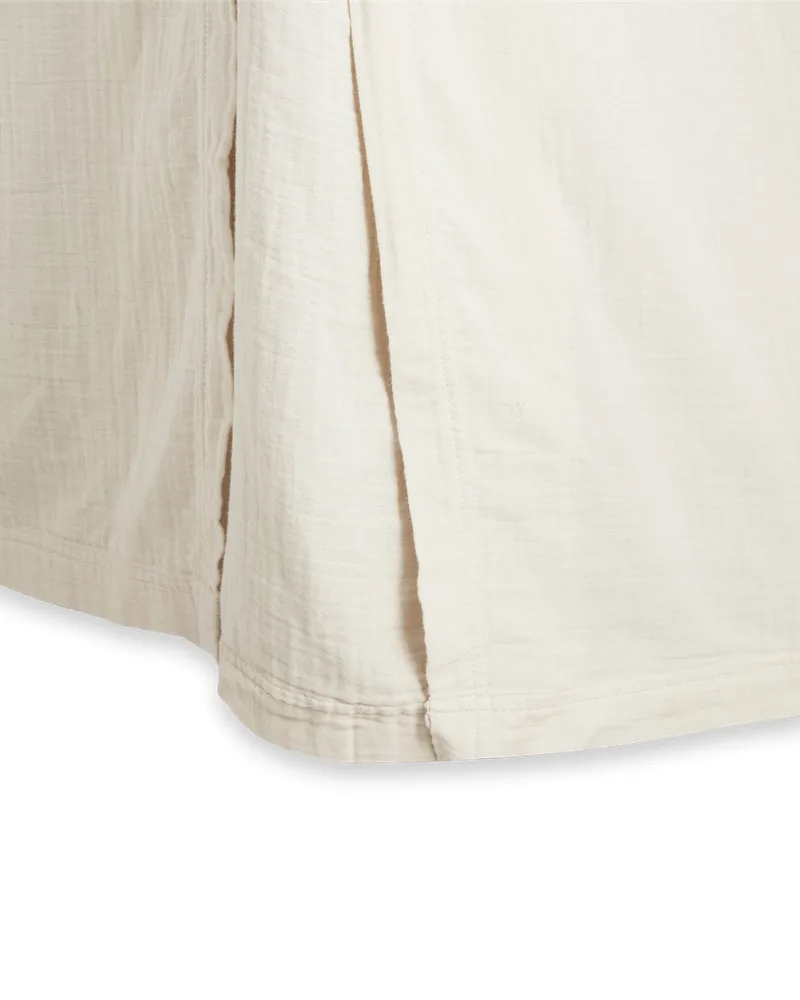 Garbo&Friends Muslin bed skirt Eggshell, 180x200x53 cm