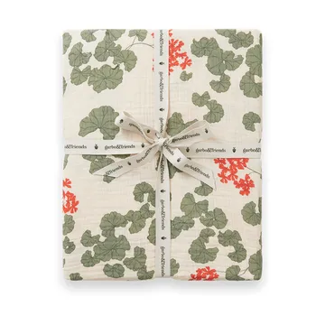 Pelargonium Muslin fitted sheet - 180x200x30 cm - Garbo&Friends