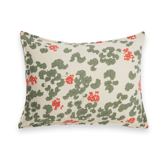 Garbo&Friends Pelargonium Muslin pillowcase 50x60 cm