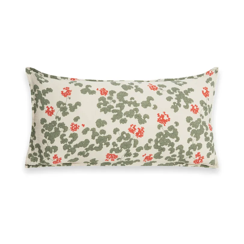 Pelargonium Muslin pillowcase, 50x90 cm Garbo&Friends