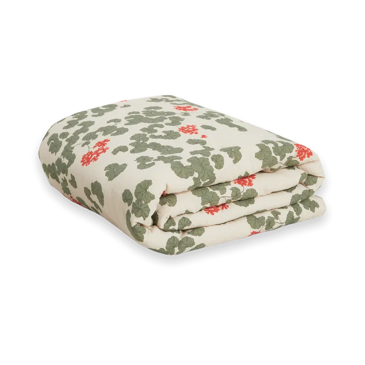 Pelargonium Muslin Quilted Blanket, 100x140 cm Garbo&Friends