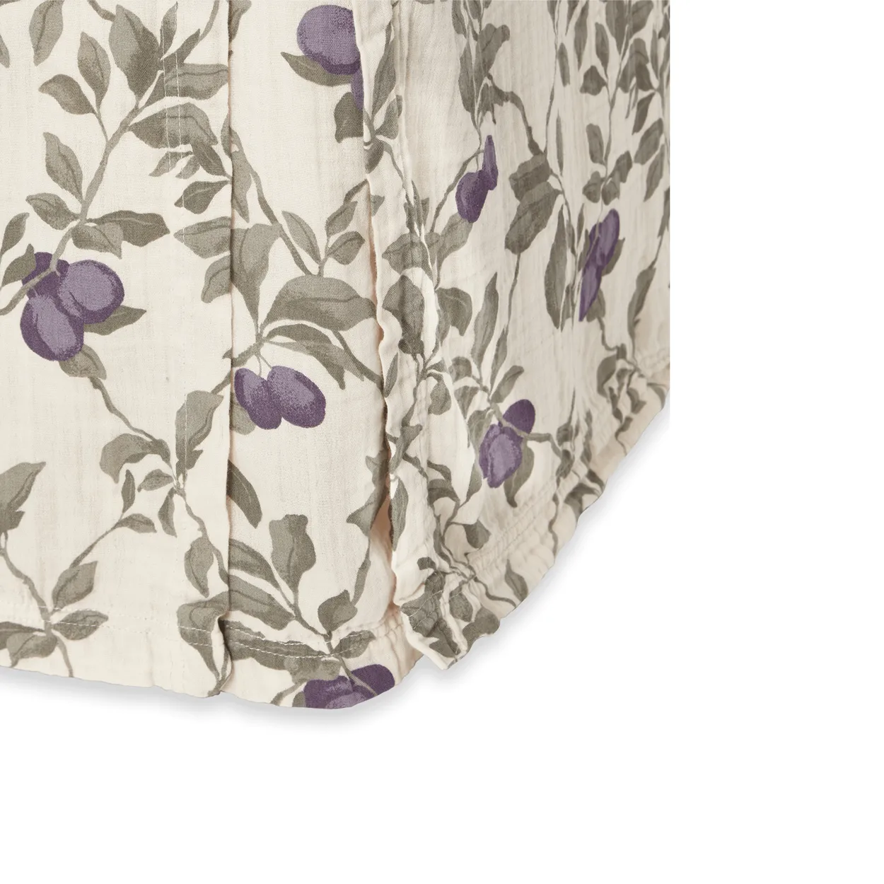 Garbo&Friends Plum Muslin bed skirt 90x200x53 cm | Scandinavian Design | Valances | Beige