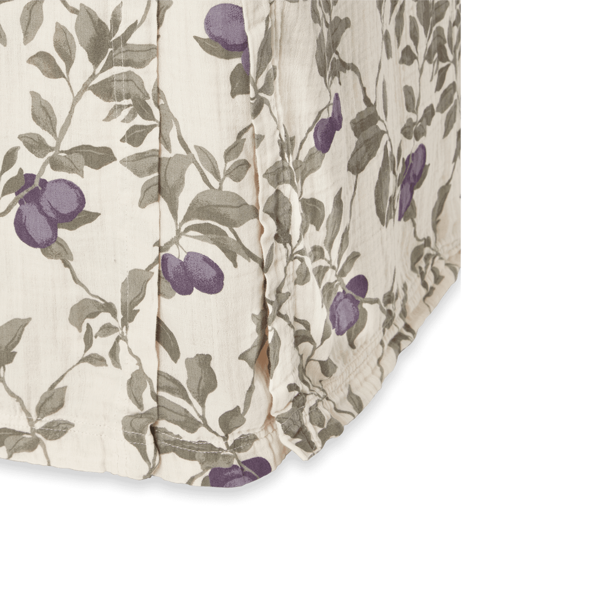 Garbo&Friends Plum Muslin bed skirt 90x200x53 cm | Scandinavian Design | Valances | Beige