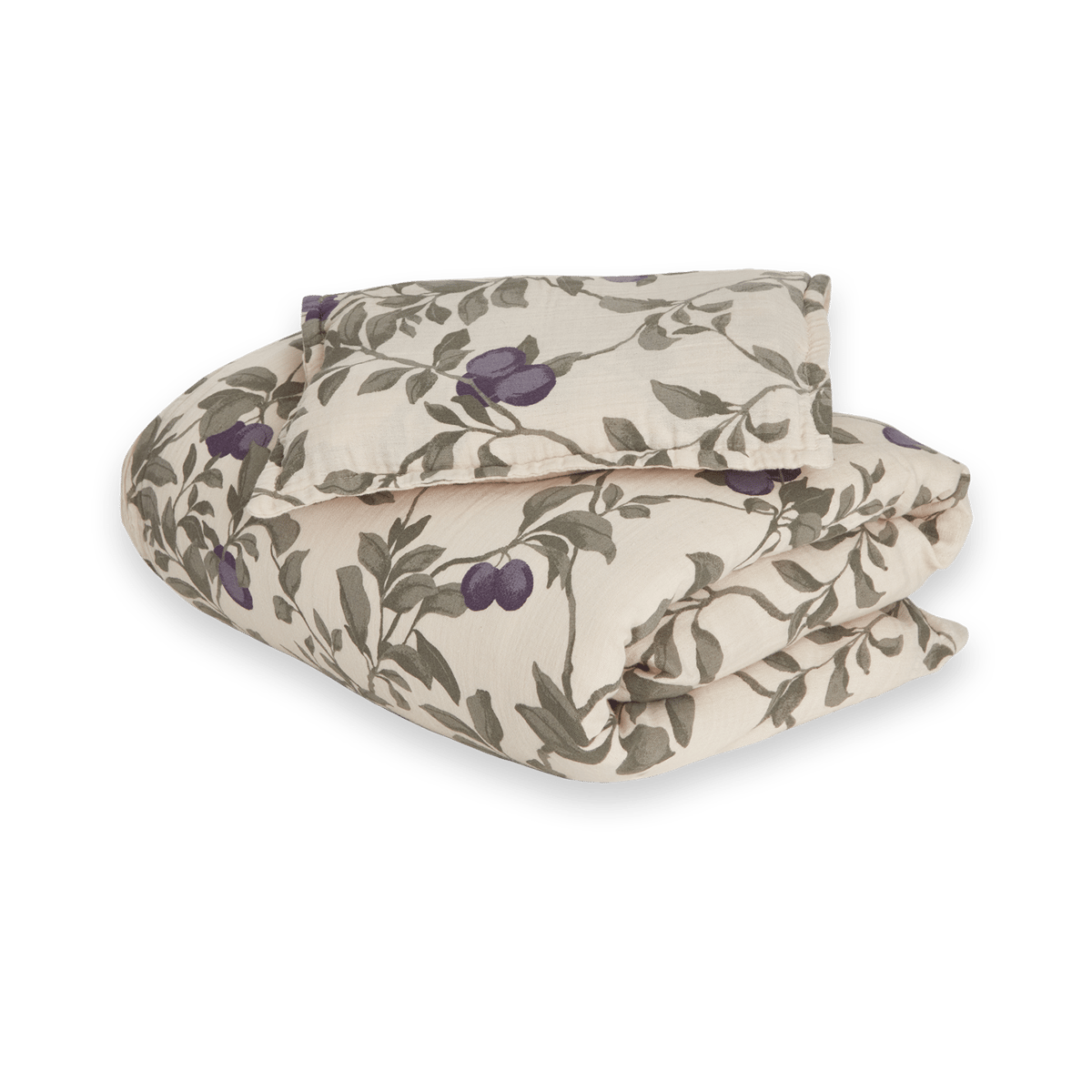 Garbo&Friends Plum Muslin bedding set baby 70x80 cm/28x35 cm