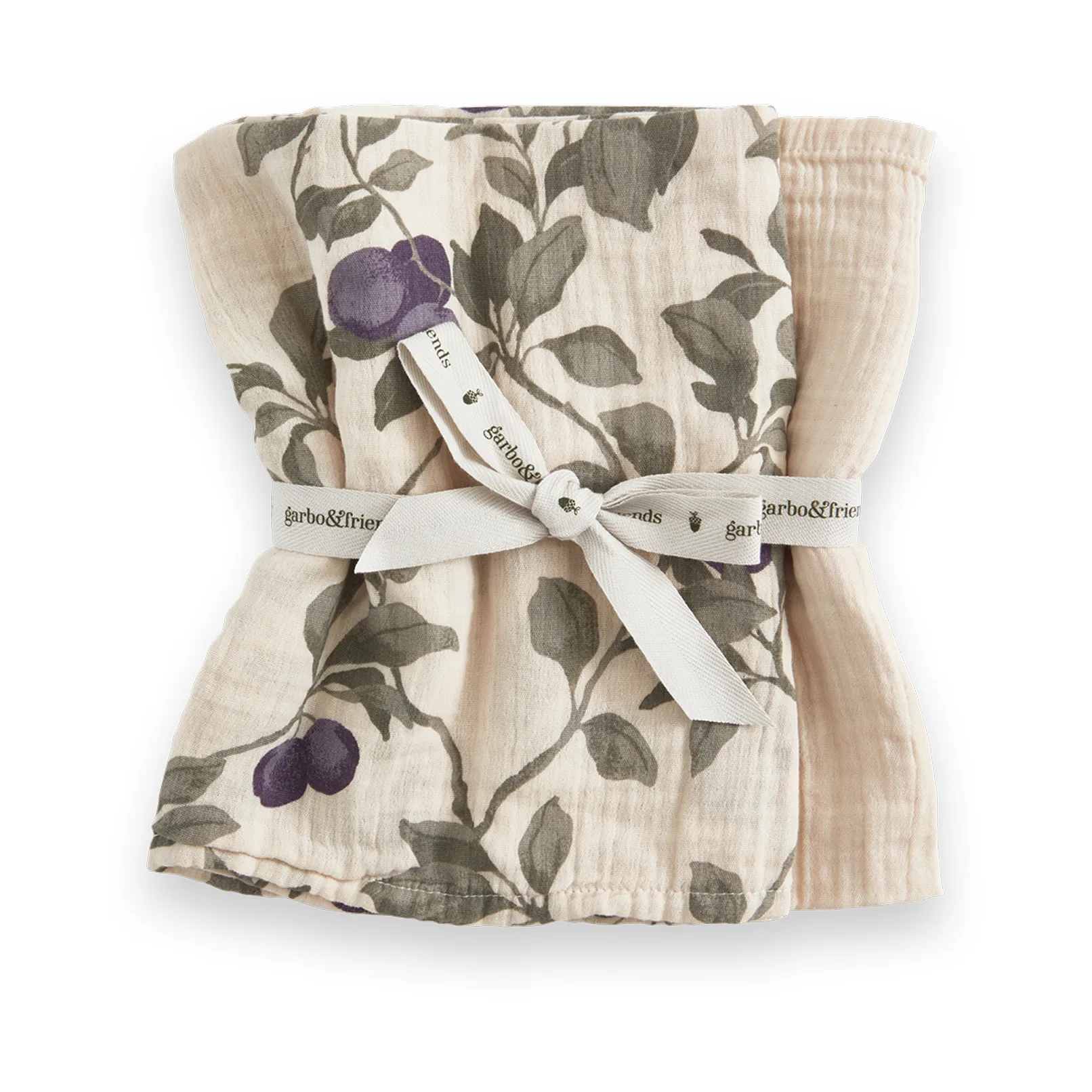 Plum muslin blanket small 2 pieces, 60x60 cm Garbo&Friends