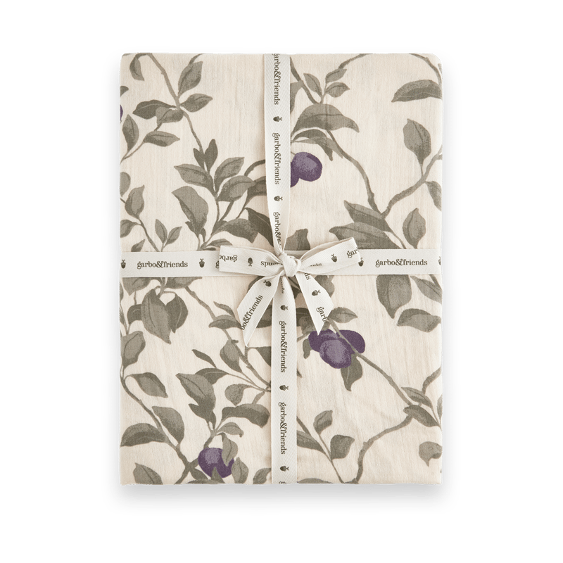 Garbo&Friends Plum Muslin fitted sheet 60x120x20 cm