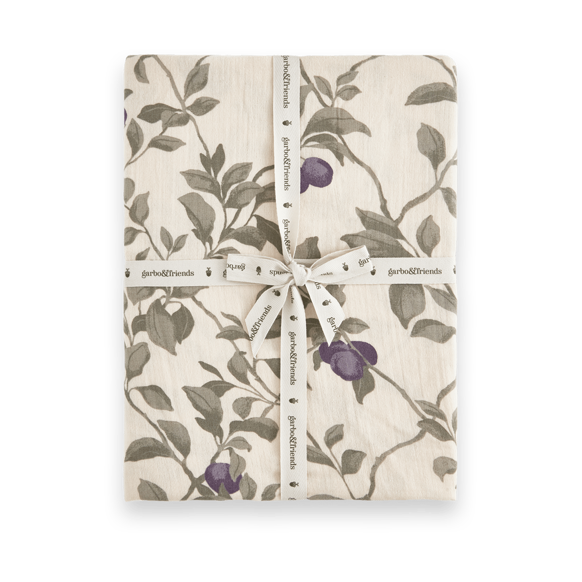 Garbo&Friends Plum Muslin fitted sheet 60x120x20 cm