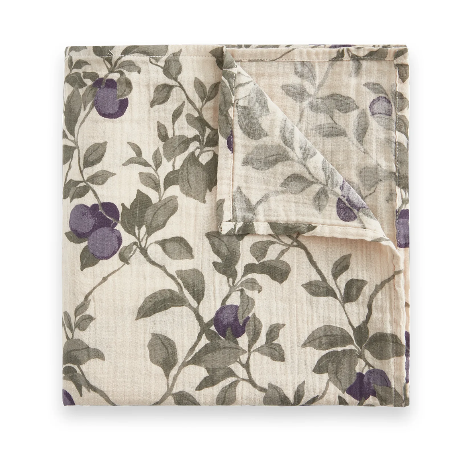 Plum Muslin swaddle blanket, 110x110 cm Garbo&Friends