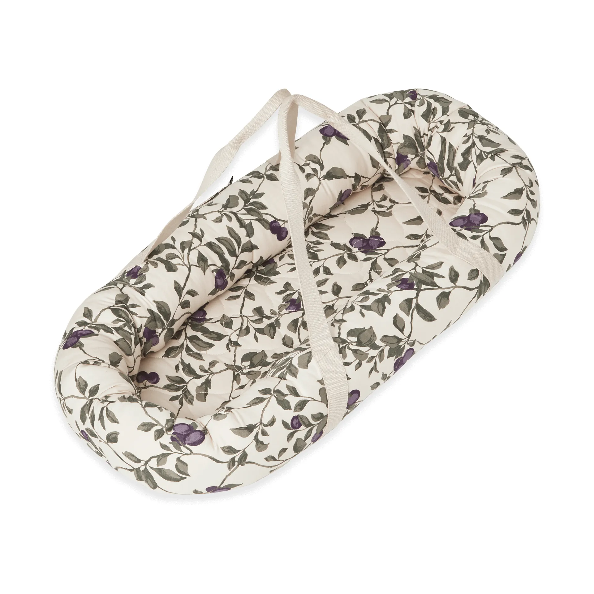 Plum satin quilted baby nest, 43x87x16cm Garbo&Friends