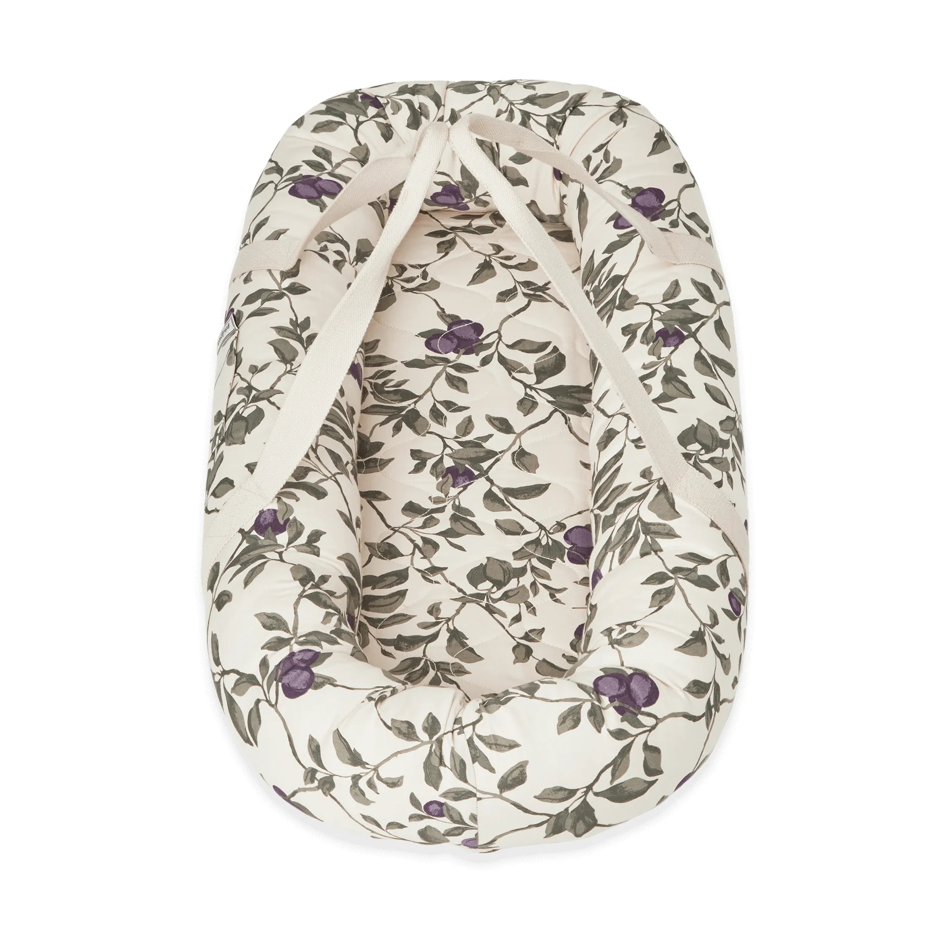 Plum satin quilted baby nest, 43x87x16cm Garbo&Friends