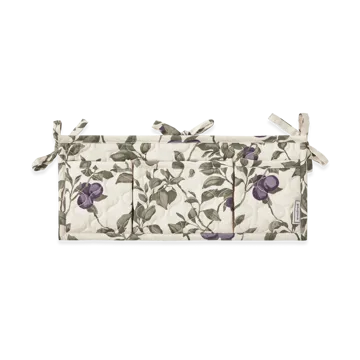 Plum satin quilted bed pocket - 43x18cm - Garbo&Friends