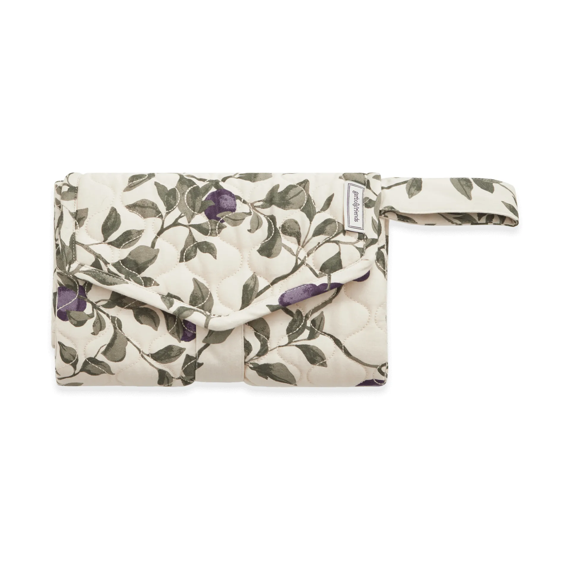 Plum satin quilted change to go, portable changing pad, 46x80 cm Garbo&Friends