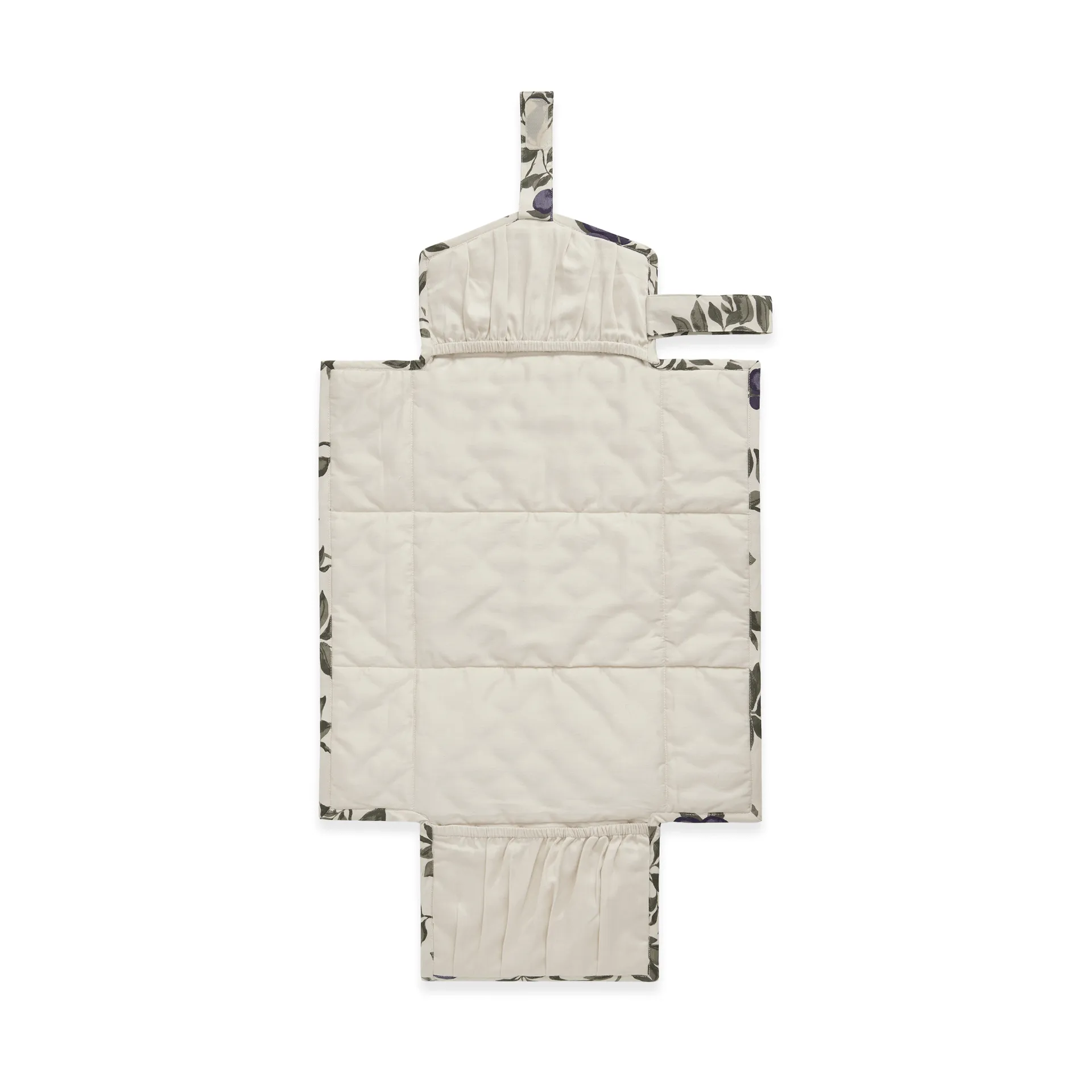 Plum satin quilted change to go, portable changing pad, 46x80 cm Garbo&Friends