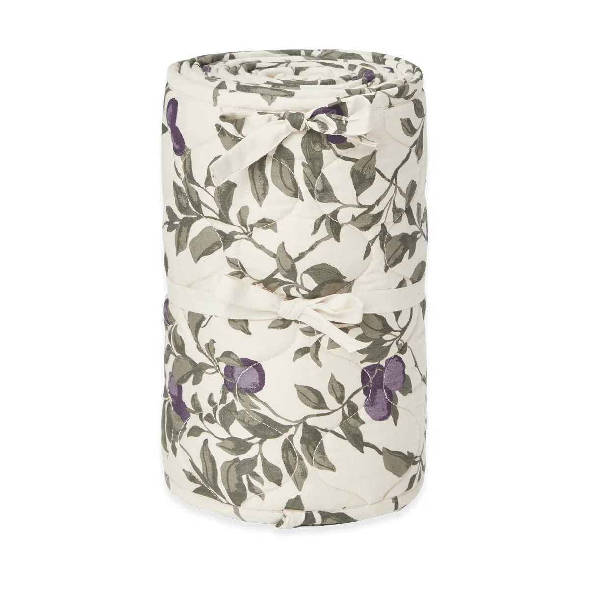 Garbo&Friends Plum satin quilted crib bumper 30x360 cm