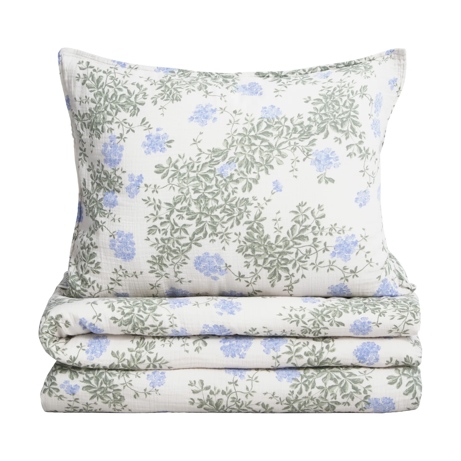 Plumbago Muslin bed set, 150x210 cm/50x60 cm Garbo&Friends
