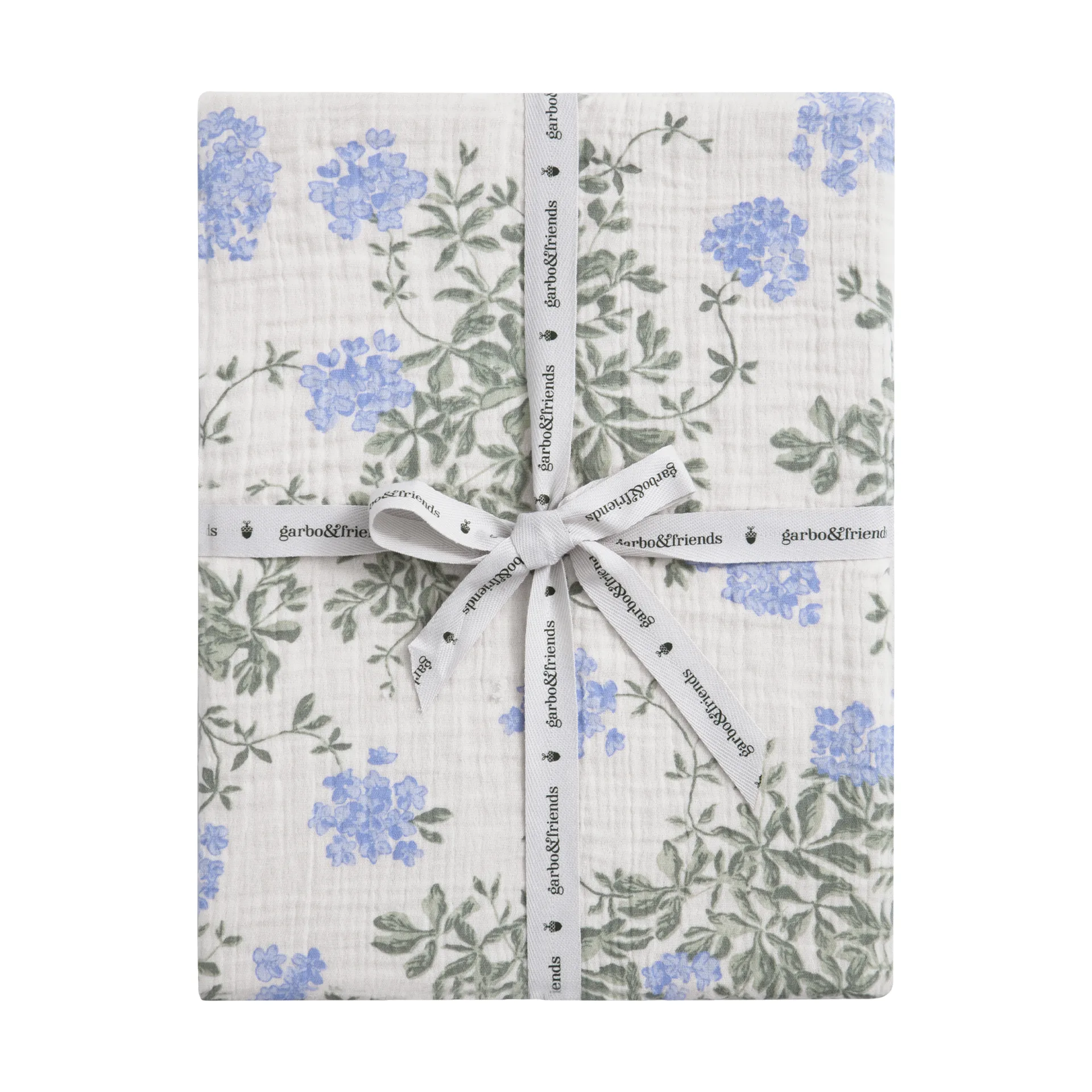 Plumbago Muslin fitted sheet, 180x200x30 cm Garbo&Friends