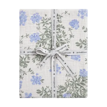 Plumbago Muslin fitted sheet - 60x120x20 cm - Garbo&Friends