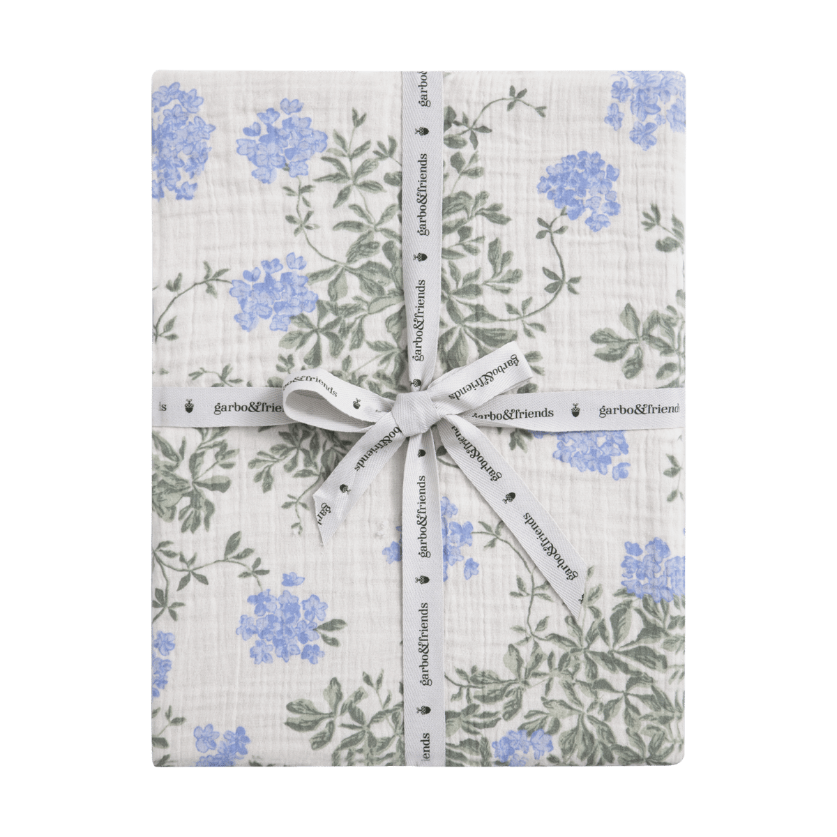 Garbo&Friends Plumbago Muslin fitted sheet 90x200x30 cm