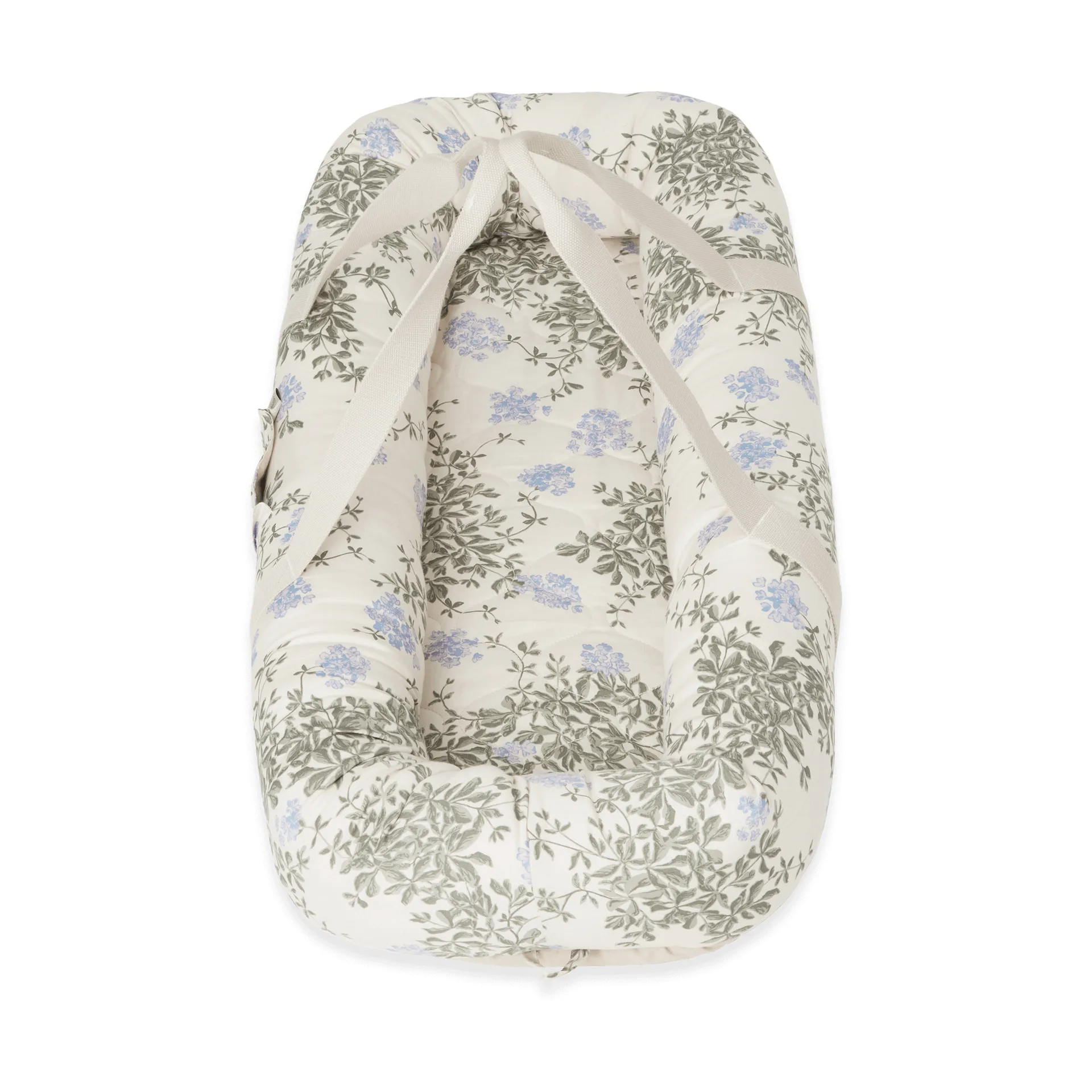 Plumbago satin quilted baby nest, 43x87x16cm Garbo&Friends