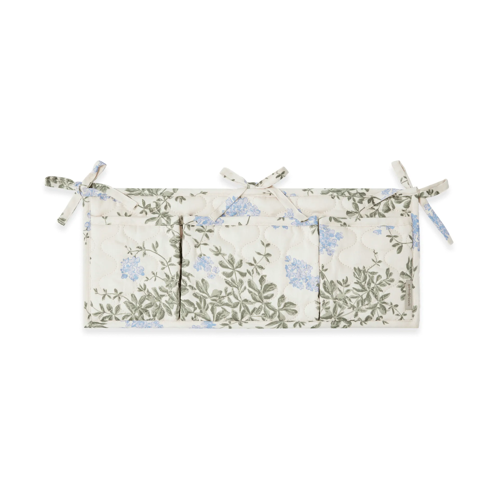 Plumbago satin quilted bed pocket, 43x18cm Garbo&Friends