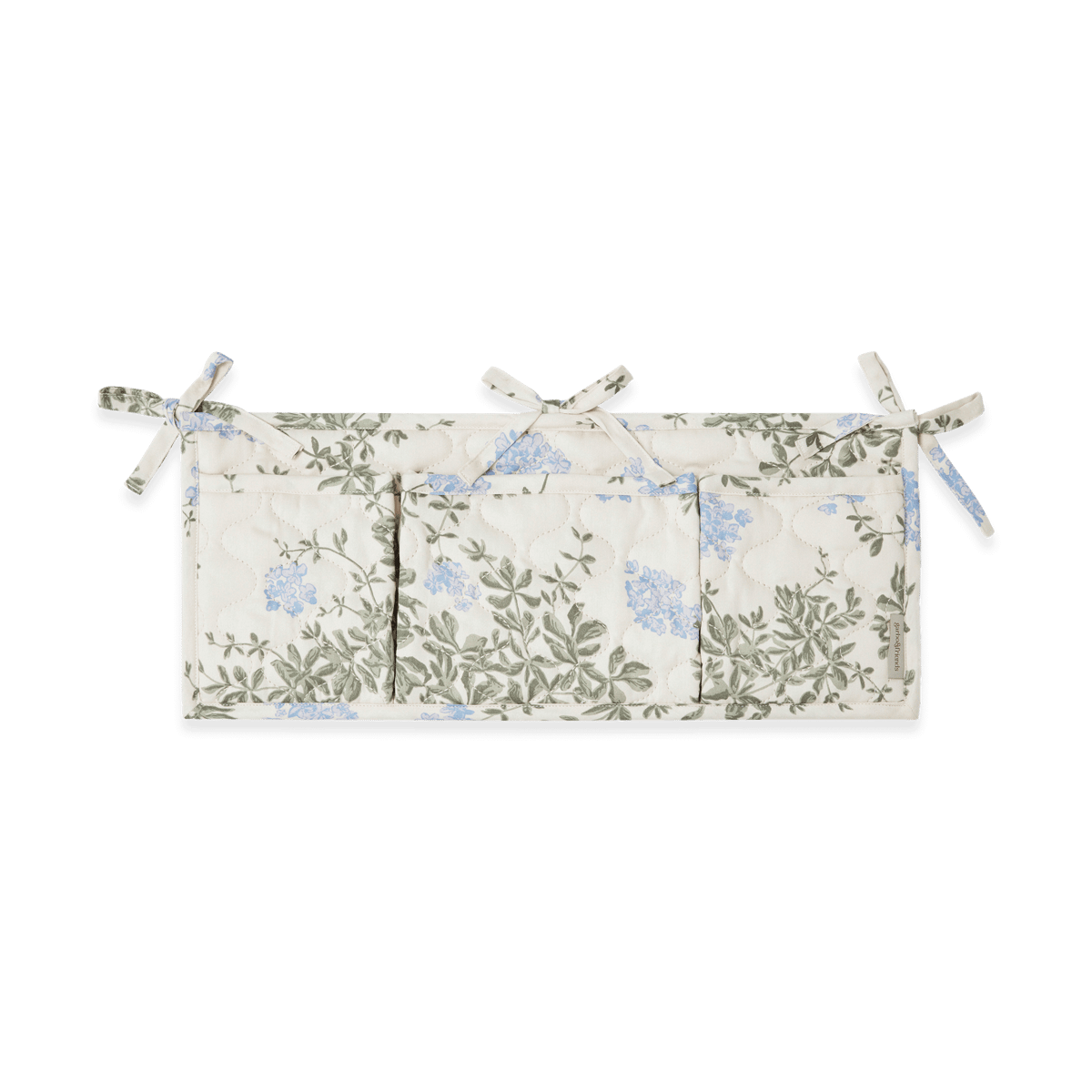 Garbo&Friends Plumbago satin quilted bed pocket 43x18cm